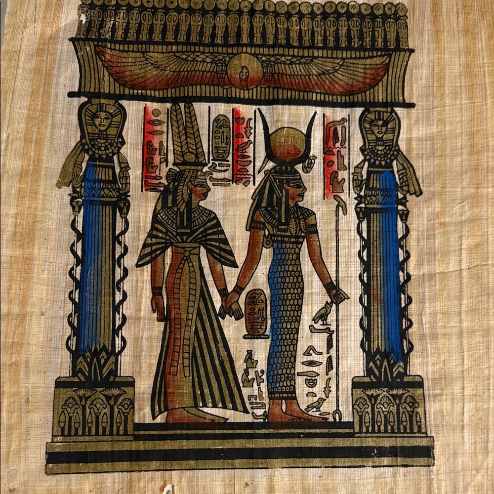 Egyptian papyrus art, which is a form of ancient Egyptian art printed on papyrus